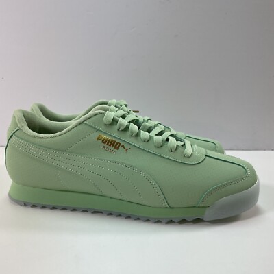 NEW Mens 10 Puma Roma REVERSED Pure Green/Icy Blue