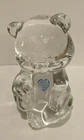 Vintage Fenton Art Glass Bear Figurine Blue Heart September Birthstone 3.5"
