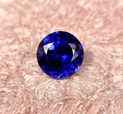 10+ Ct Natural Kashmiri Royal Blue Sapphire Certified Round Cut Loose Gemstone