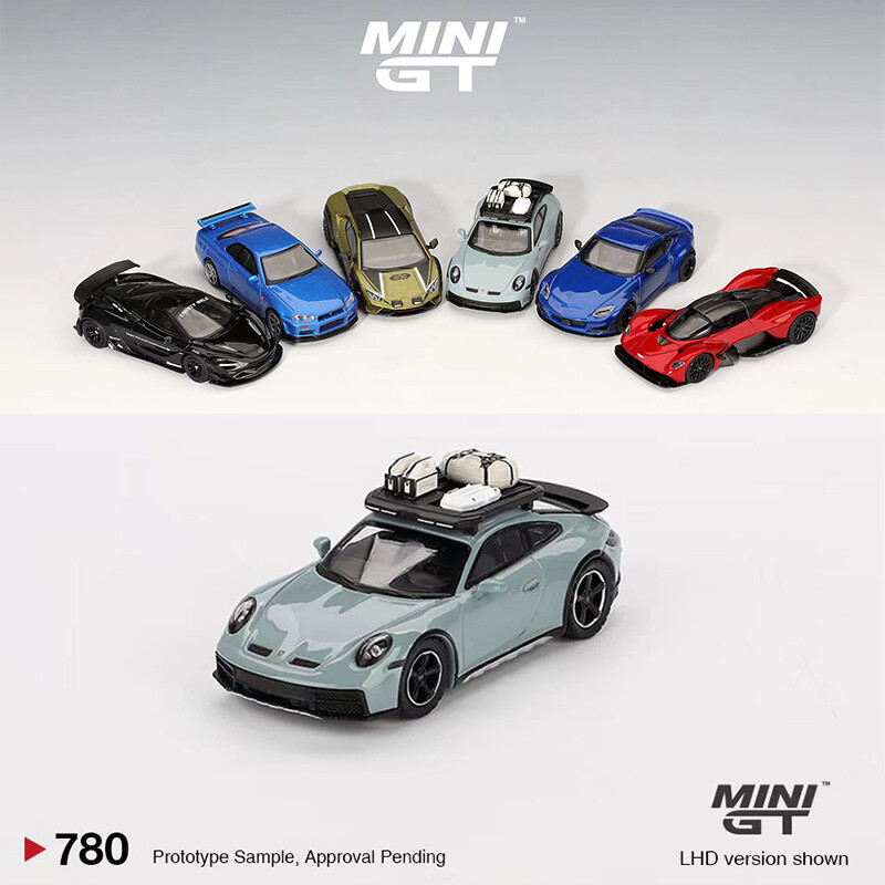 MINIGT 1:64 Model Car Porsche 911 Alloy Dakar Shade Green Metallic MGT00780-CH