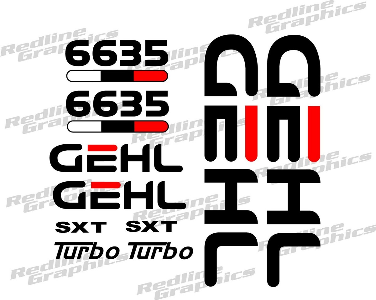GEHL 6635 Skid Steer Decal Set FREE SHIPPING | eBay