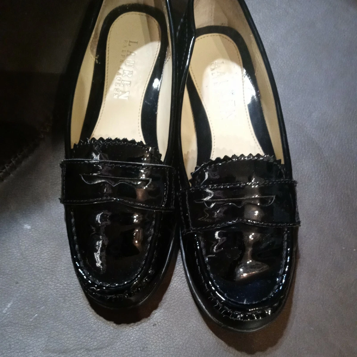 Ralph lauren hotsell patent leather loafers
