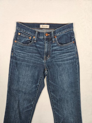 Pantalones de mezclilla Madewell para mujer talla 24 azul The Slim Boyjean dobladillo crudo - Imagen 3 de 11