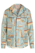 Marni x Maria Magdalena Suarez Frimkess Naif Tiger Silk Shirt Size 44 EU  $1,186