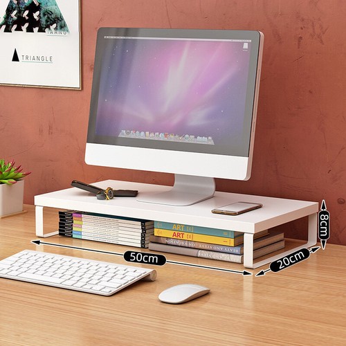 Desktop Computer Monitor Stand Desktop PC Laptop Screen Elevated Riser Organizer - Picture 24 of 24