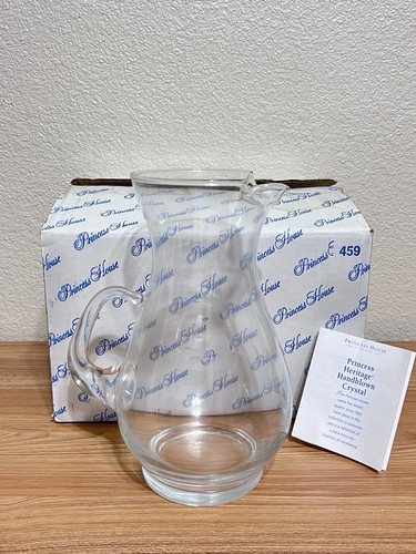 Princess House Heritage Handblown Hand Cut Pitcher 459 NIB