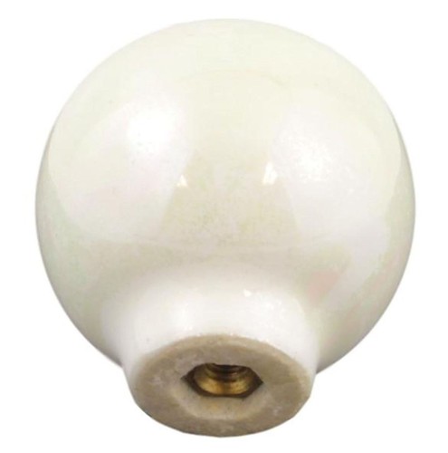 1-1/4" Ball Design Knob White Pearlized - Picture 2 of 6