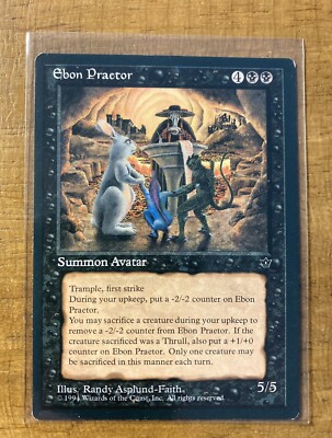 MTG EBON PRAETOR Fallen Empires NM/M RARE Reserve List 1994 R. A-Faith  Artwork | eBay