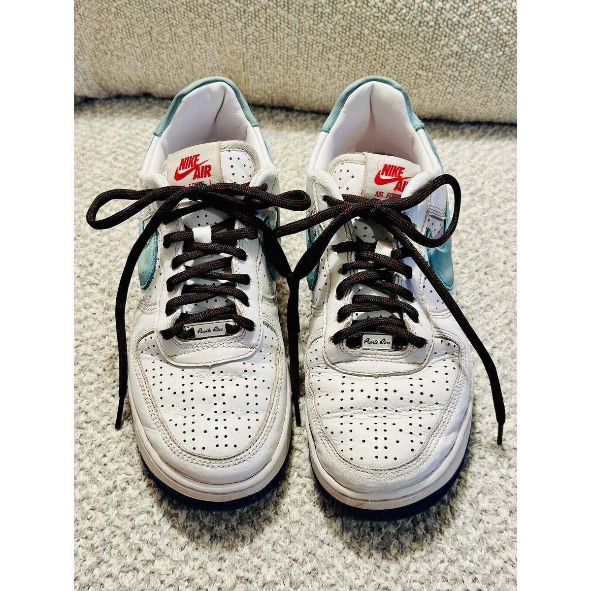 Nike Air Force 1 Men’s Sz 6 Puerto Rico 2022 White Blue Premium Low Top Sneakers Nike Air Force 1  main image 4