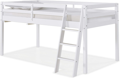 Roxy Twin Wood Junior Loft Bed for Kids with Removable Blue/Red Tent - Multifunc - Picture 4 of 5