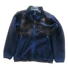 THE NORTH FACE Boys Full Zip Camo/Blue Denali Jacket Boy's XL - Great Cond.