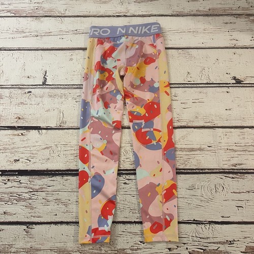 Nike Pro Dri-Fit Girls Leggings Size Medium Ice Cream - Picture 7 of 8