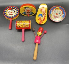 Vintage Metal Tin Noisemakers Clickers Clackers Life of the Party Kirchoff Lot
