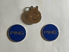 (2) Karsten PING 1" Coin Style Golf Markers With Bonus Hat Clip - A Great Deal!