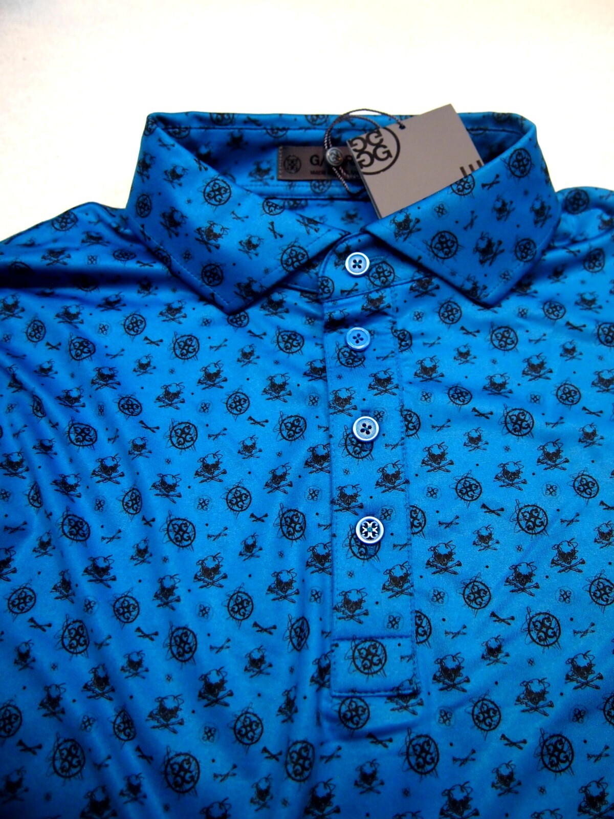 G/FORE Performance Fabric  Skulls & Tees Slim Fit Polo Golf Shirt NWT M $120