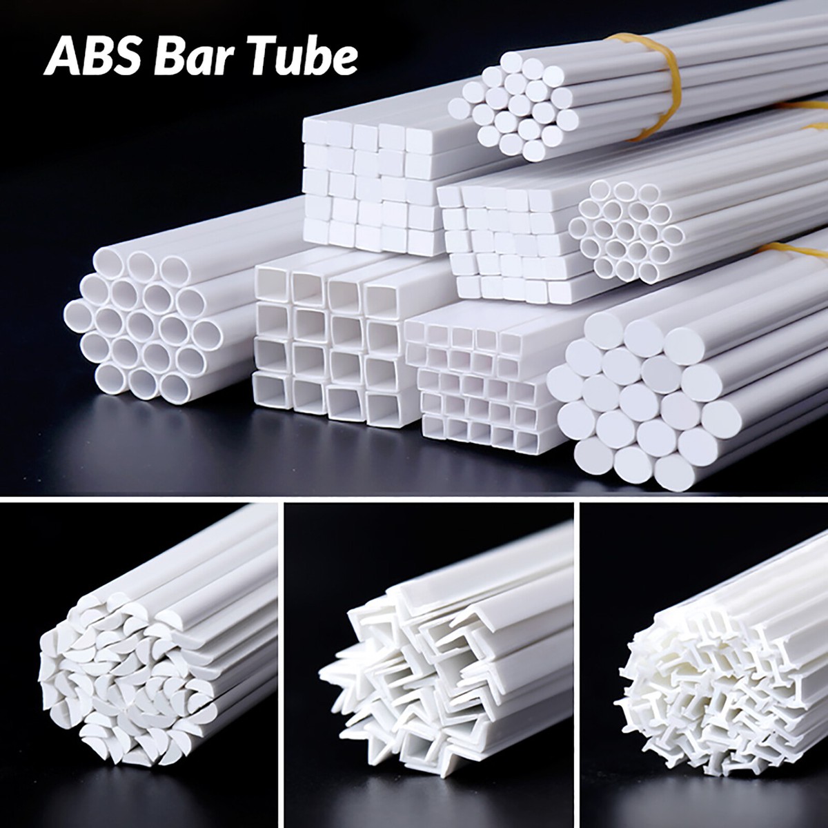 Barre Per Tondi In Plastica Asta In ABS Lavorabile Barra Tonda In Plastica Materiali Di Lavorazione CNC Nero Beige Diametro Da 6mm A 250mm  Barre Di Tondo In Plastica