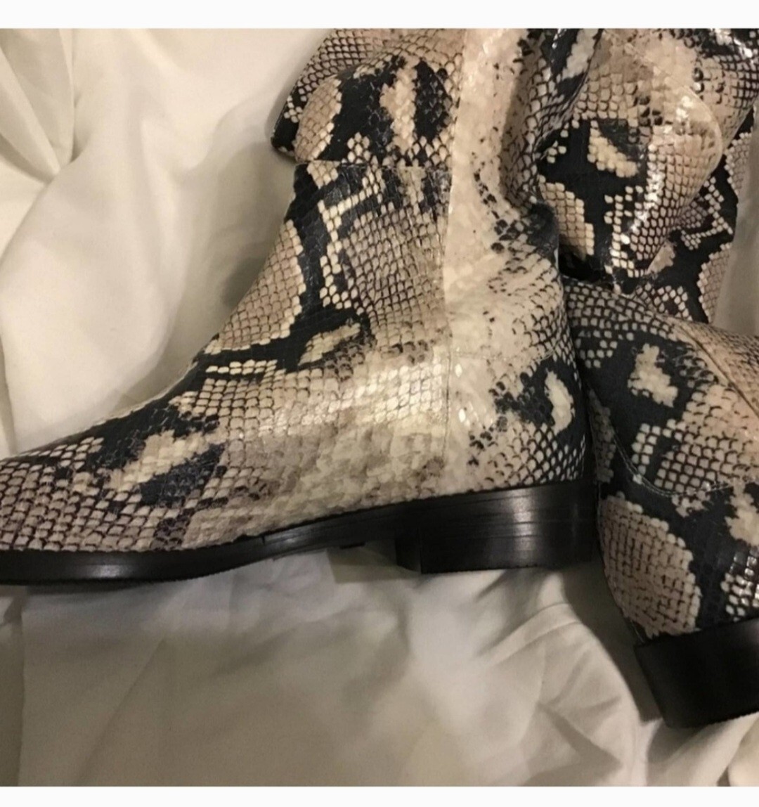 Stuart Weitzman Women’s Over-the-Knee Python Flat… - image 14