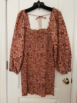 free people smock it to me mini dress FREE PEOPLE Floral SMOCK IT TO ME Mini Dress