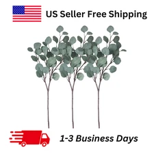 Artificial Eucalyptus Garland Silver Dollar Leaves Long Plants Stems Greenery Fa