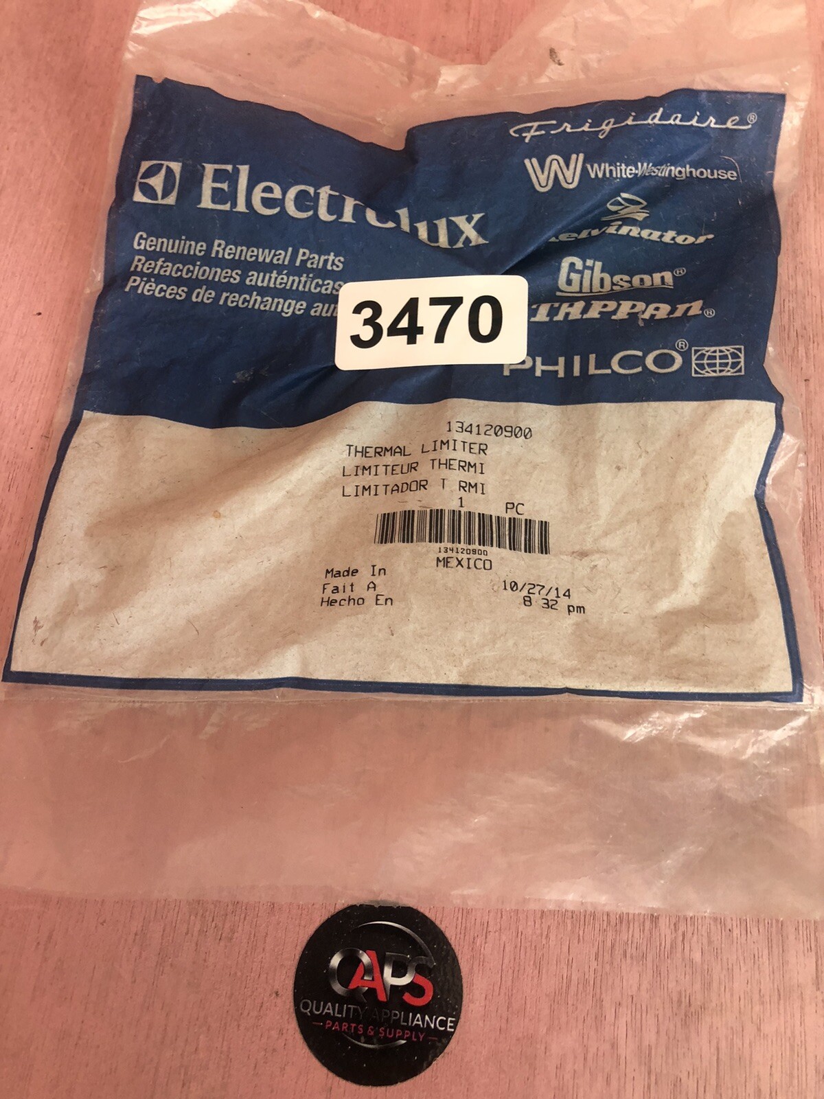 134120900 Thermal Limiter for Frigidaire Dryer eBay