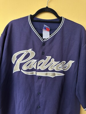VTG Majestic San Diego Padres Jersey Men's XL Made in USA Navy