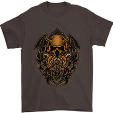 Cthulhu Octopus Kraken Devil Skull Demon Mens T-Shirt 100 Cotton