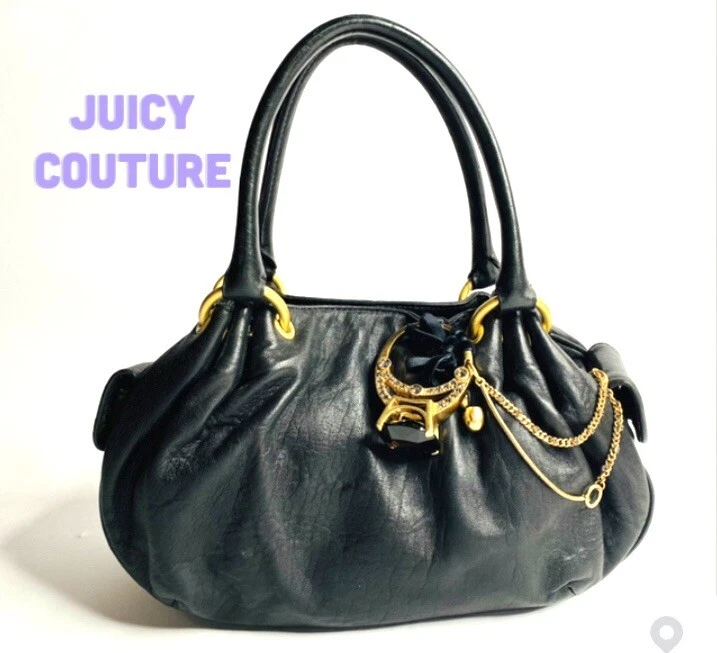 juicy couture black leather bag