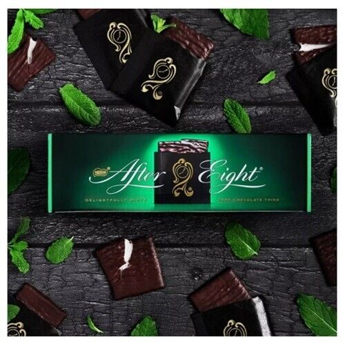 903966 8 X 300g BOX OF NESTLE AFTER 8 EIGHT MINT DARK CHOCOLATE THINS - Picture 3 of 3