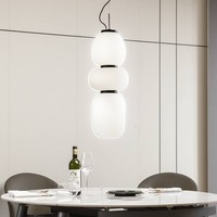 Lucande Led Pendelleuchte 'Lucya' (Skandinavisch) In Weiß Aus Glas (1 Flammig, )