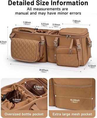 Double Stroller Organizer Bag for Bob Duallie & Baby Jogger-Gt2, Double Stroller