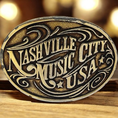 Belt Buckle Nashville Music City U S.A 1975 Pro Celeb Golf Tournament