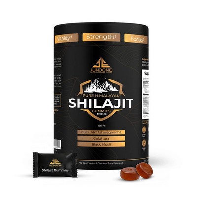 Shilajit Gummies 90pcs with Ashwagandha Fulvic Acid & Trace Minerals Supplement
