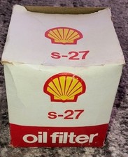 Vintage Shell Oil Filter S-27 New Old Stock NOS Original 1960s Gas Station Box