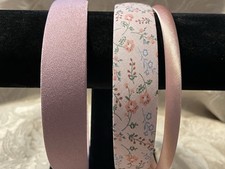 Pink Floral  Pink Headband Casual Elegant Hairband Hair Accessory Set Of 3