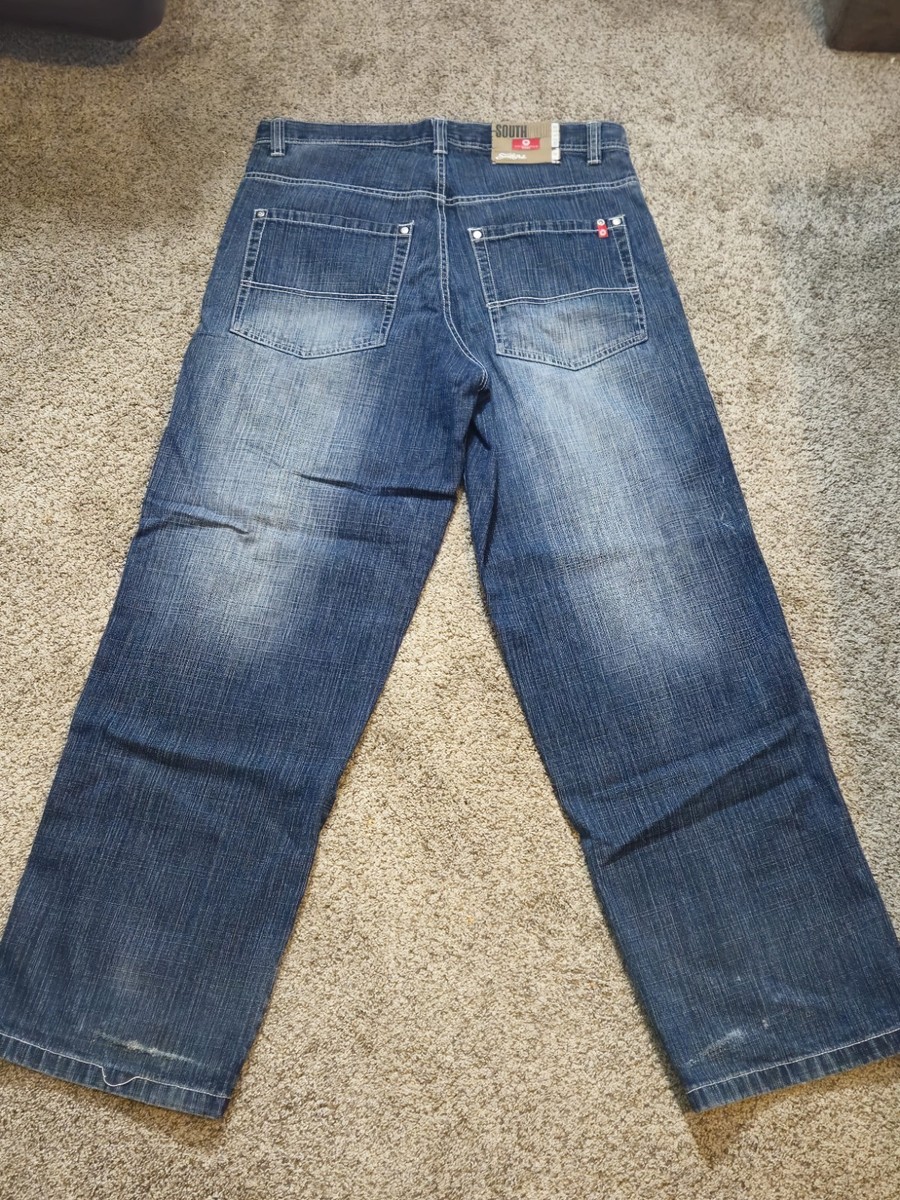36x32 Vintage Y2K Southpole Red Tab Blue Baggy Faded Relaxed