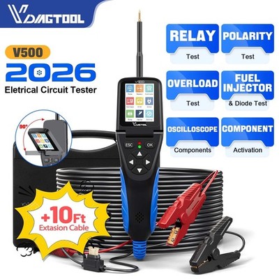 VDIAGTOOL Electrical Multimeter AC& DC Voltage Circuit Tester +3m Extasion Cable