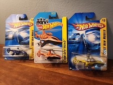 🔥🛞 Hot Wheels 3x Sky Knife Helicopter. 2x 2007 New Models and 1x 2014 Off Road