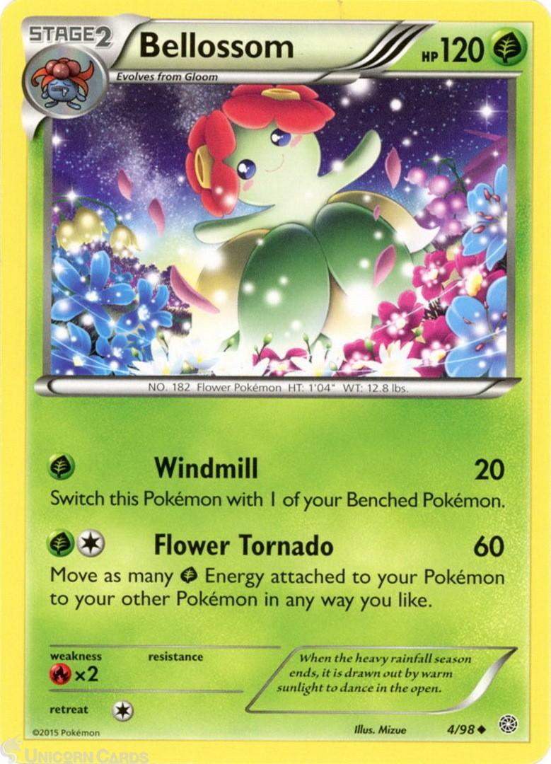 Bellossom 4/98 : Uncommon Mint/Near Mint Pokemon Card : XY07: Ancient Origins
