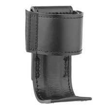 Dutyman 4111 Plain Leather Steel Based Radio Holder, Black