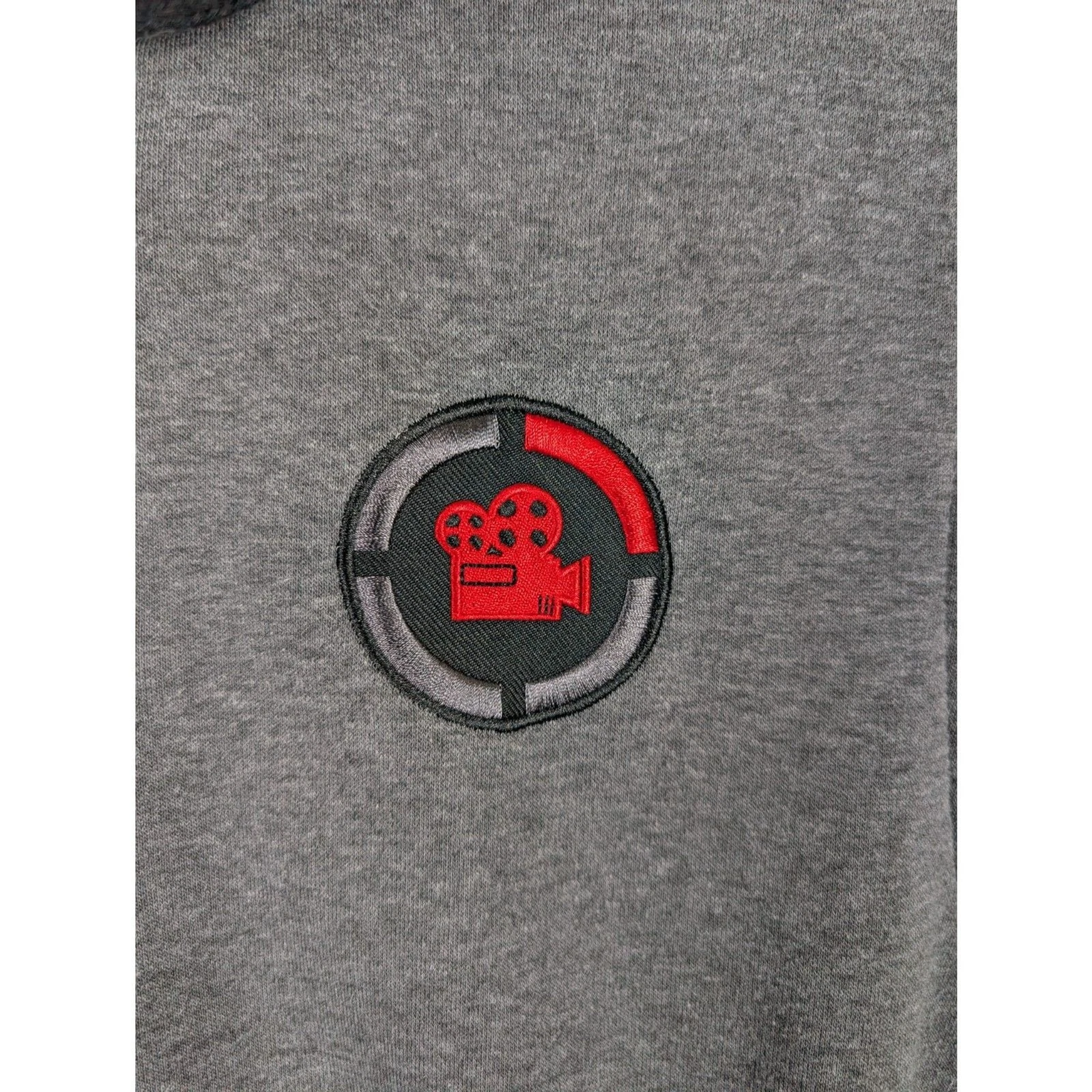 Game Theory Theory Wear Mens L Grey Black Snap Button Varsity Hoodie Sweatshirt image 7