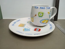 RARE TEA AND TOAST CHILDREN'S BREAKFAST SNACK SET CUP  PLATE CROWN REGAL CHINA