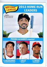 2014 Topps Heritage NL Home Run Leaders #4 Alvarez/Goldschmidt/Bruce/Brown