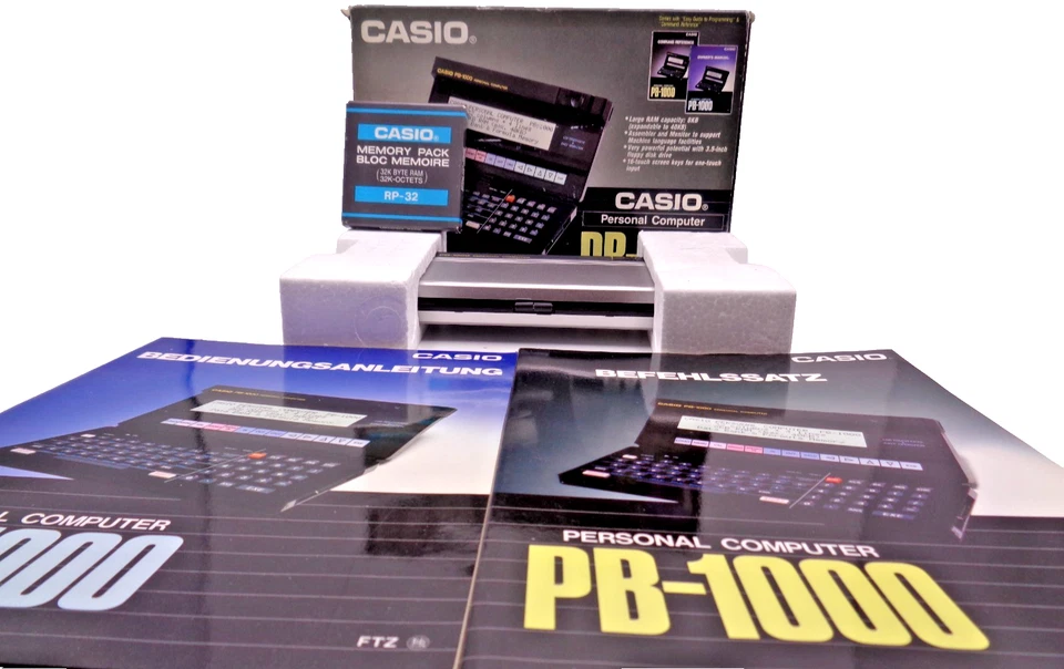 CASIO POCKET COMPUTER PB-1000  (+ ORIGINALVERPACKUNG +32KB RAM-PACK) ✅ GETESTET - Bild 3 von 4