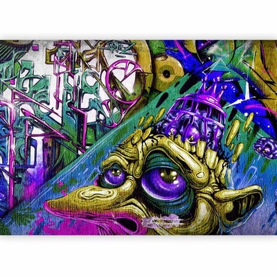 Fototapete Vlies Tapete XXL Wandtapete 3D effekt Graffiti Comic Street Art