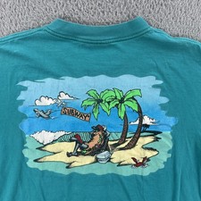 Vtg ONEITA Mens XL Green Single Stitch Made In USA Shirt Subway Sandwiches Promo