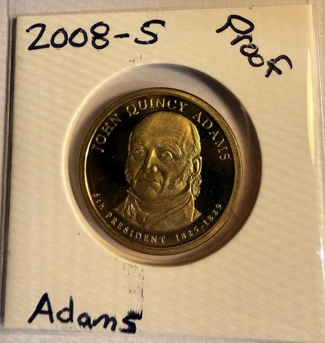 2008-S Presidential Dollar John Quincy Adams Proof — photo from the most recent tracked eBay sale