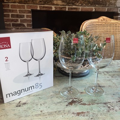 Set of 2 l Rona Magnum 85 Bordeaux Wine Glasses Stemware. 850 ml   NEW IN BOX