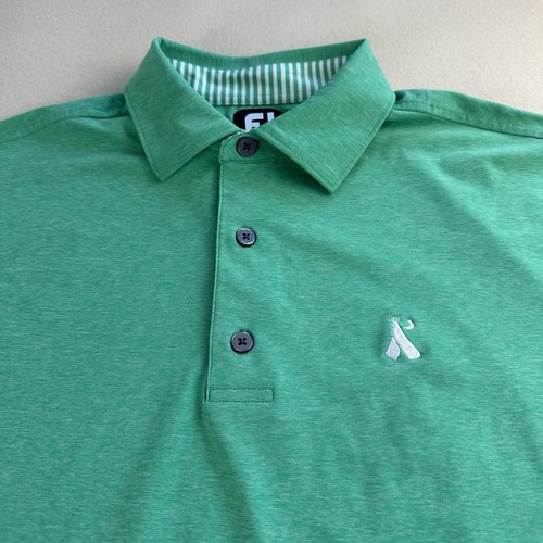 FootJoy FJ Golf Polo Shirt Mens Medium Green Performance Winchester Golf Club MA - Picture 16 of 20