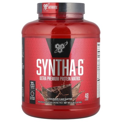 Syntha-6 , Ultra Premium Protein Matrix, Chocolate Cake Batter, 5 lb (2.27 kg)