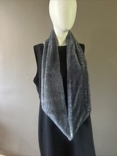 DYLAN Grey faux Fur Infinity Scarf, 60  X 6  ,